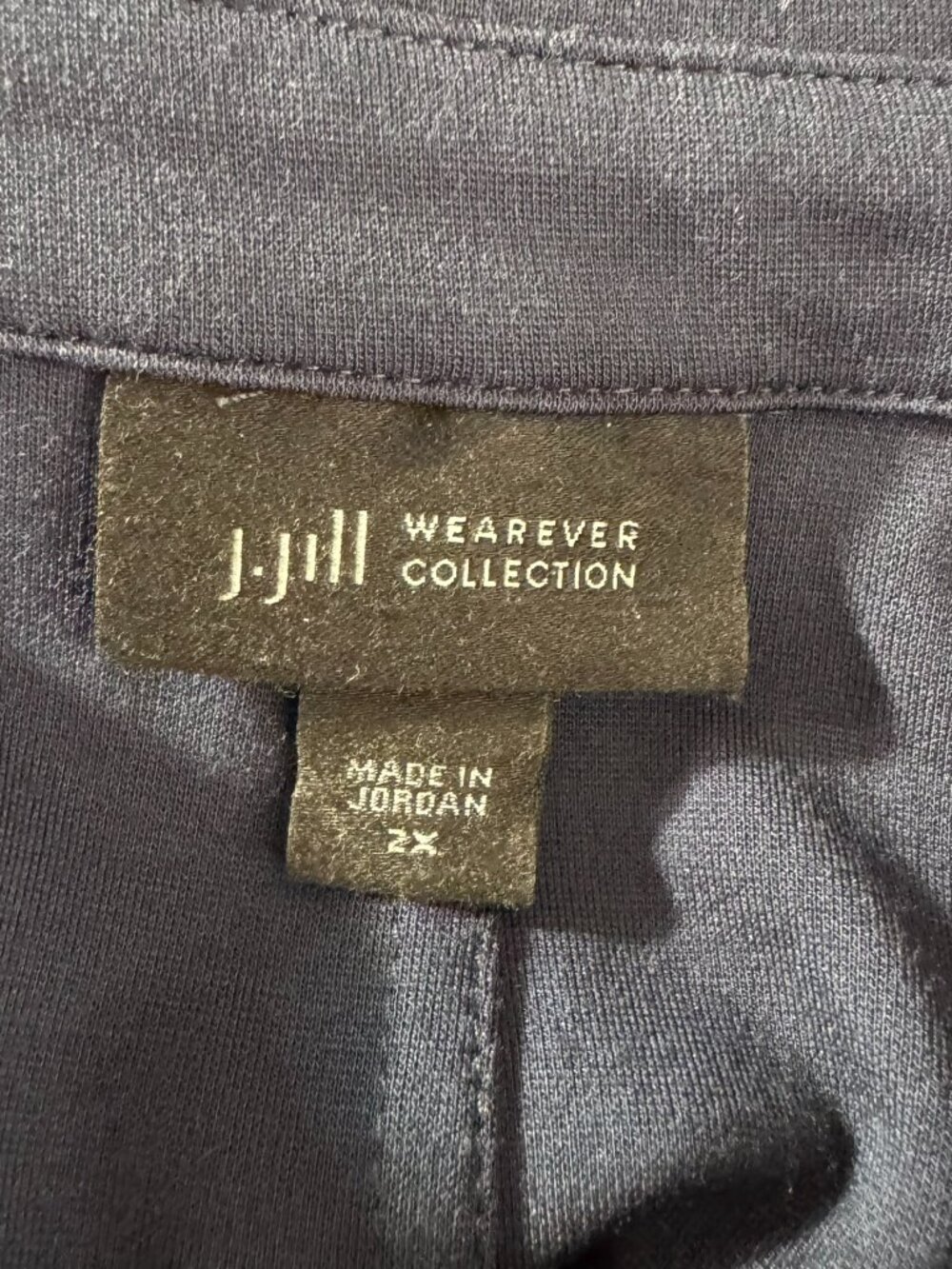 J.Jill Wearever Collection Button Front Blazer Jacket 2X Navy Blue CJ-2416 - Picture 6 of 8